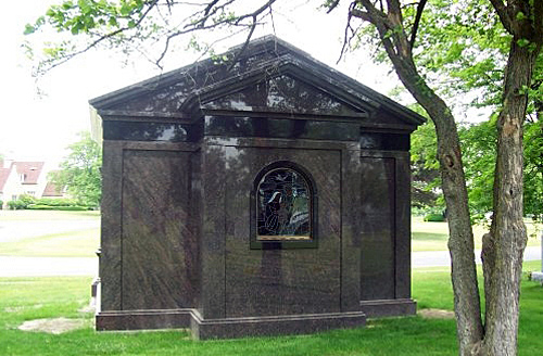 Rear view of finished mausoleum