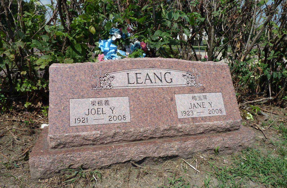 Companion rose colored slant with chinese characters cross and leaves