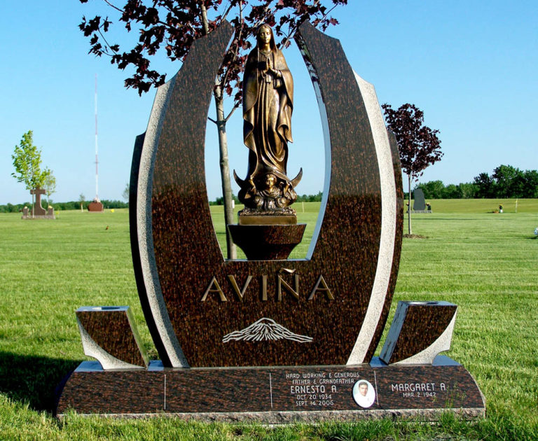 Bronze Our Lady of Guadalupe statue, bronze letters and custom vases ...